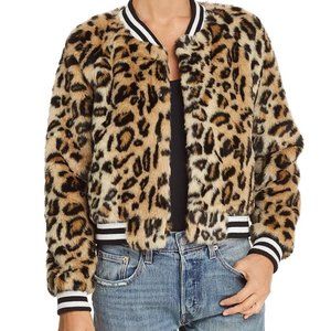 Jack by BB DAKOTA Clever Girl Leopard Print Faux Fur Bomber Jacket